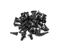 Partuto 10pcs 10mm Hole Black Car Fender Bumper Plastic Rivet Push Pin Clips Replacement