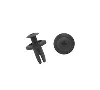 Partuto 10pcs Black Car Bumper Door Trim Clips 6mm Hole Plastic Push in Rivets Fastener Replacement