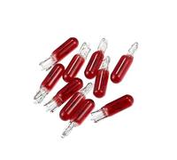 Partuto 10pcs DC 12V T5 W1.2W LED Dashboard Light Red for Car Internal Replacement