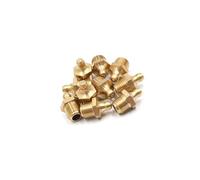 Partuto 10Pcs M12 x 1.5 Thread Brass Straight Grease Zerk Nipple Fitting for Auto Car Replacement