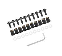 Partuto 10pcs M5 Motorcycle Fairing Windscreen Screw Bolt Titanium Tone Replacement