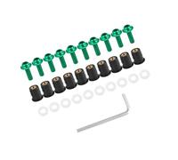 Partuto 10pcs M5 Motorcycle Windscreen Screw Fairing Windscreen Bolt Green Replacement