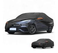 Partuto 190T-PU Black Full Car Cover for Mercedes-Benz CLA 2013-2024 | All-Weather, Waterproof, UV-Resistant, Outdoor Full Exterior Protection, Right Side Zipper