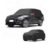 Partuto 190T-PU Full Car Cover for Lincoln Corsair with Zipper | Waterproof All Weather Sun Rain Protection, Full Cover, Left Side Zippers, Black