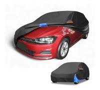 Partuto 190T Universal Waterproof Car Cover for Hatchback Up to 163in | All-Weather Universal, Right Side Zipper, Black Blue, Durable Indoor Outdoor Protection