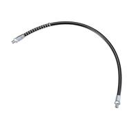 Partuto 1Pc 24 Inch Universal 1/8" NPT Grease Gun Flex Hose - Trailer Flex Grease Hose Extension Non-Slip - Metal Black