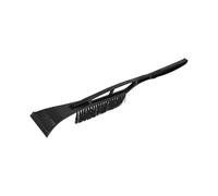 Partuto 1pc 53cm Universal Car Ice Scraper Brush with Broom - SUV Snow Frost Remover for Car Truck RV Windscreen Side Window Anti Crash - Plastic Nylon Black