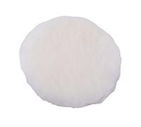 Partuto 1pc 6" 150mm Universal Wool Polishing Buffing Pad - Auto Woolen Buffing Waxing Pad Car Polisher Buffer Drill Attachment Hook & Loop Wool White