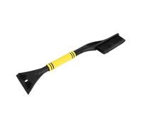 Partuto 1pc 60x11cm Universal Car Ice Scraper Brush with Broom - SUV Snow Frost Remover for Car Truck RV Windscreen Side Window Anti Crash - Plastic Yellow Snow Shoveling Defrost Clearing