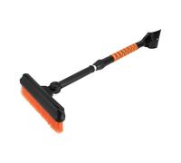 Partuto 1pc 80x11cm Universal Car Ice Scraper Brush with Broom - SUV Snow Frost Remover for Car Truck RV Windscreen Side Window Anti Crash - Plastic Orange Snow Shoveling Defrost Clearing