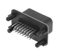 Partuto 1Pc Series Universal Automotive ECU Connector - Car RV Truck Electrical Wire Connector Plug Waterproof - PBT Metal Black 23 Pin