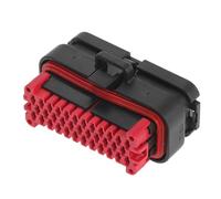 Partuto 1Pc Series Universal Automotive ECU Connector - Car RV Truck Terminals Plug Socket Housing Waterproof - PBT Black Red 35 Pin