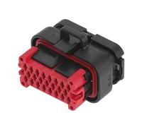 Partuto 1Pc Series Universal Automotive ECU Connector - Car RV Truck Terminals Plug Socket Housing Waterproof - PBT Black Red 23 Pin