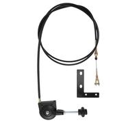 Partuto 2.5M 8.2FT Excavator Throttle Control Cable with Mounting Bracket for EX230, Manual Flexible Throttle Control Wire with Black Knob, Quick Response Excavator Engine Control Cable