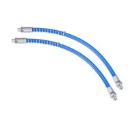 Partuto 2 Pcs 12 Inch Universal 1/8" NPT Grease Gun Flex Hose - Trailer Flex Grease Hose Extension Non-Slip - Metal Blue