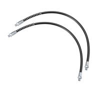 Partuto 2 Pcs 24 Inch Universal 1/8" NPT Grease Gun Flex Hose - Trailer Flex Grease Hose Extension Non-Slip - Metal Black