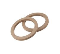 Partuto 2 Pcs 6.5" Universal Wooden Car Speaker Subwoofer Spacer Rings Replacement
