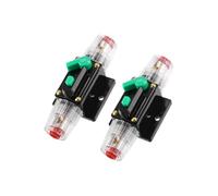 Partuto 2 Pcs DC 12V- 48V 10Amp Car Reset Circuit Breaker Black Green Replacement