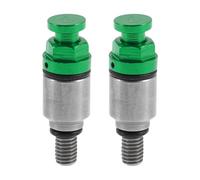 Partuto 2 Pcs M5x0.8 Universal Motorcycle Screw - Dirt Bike Motocross Fork Air Bleeder Valve - Metal Green