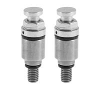 Partuto 2 Pcs M5x0.8 Universal Motorcycle Screw - Dirt Bike Motocross Fork Air Bleeder Valve - Metal Silver Tone