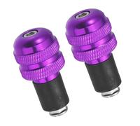 Partuto 2 Pcs Universal Motorcycle Bar Ends Plugs - Aluminum Alloy Purple