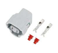 Partuto 2 Pin VVT Solenoid Waterproof Connector Plug No.153300T010 - Car Female Wire Terminal Connector - for Toyota RAV4 Plastic Gray - 1 Set