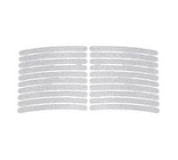 Partuto 20 Pcs Arc Wheel Rim Stickers Car Wheel Rim Tapes Decoration Stickers for 14-22" Silvery White Starlight PET
