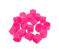 Partuto 20 Pcs Wheel Lug Nut Bolt Rims Tire Nut Screws Dust Cap Cover Nut Protection Silicone Fluorescent Pink 2.5x21x20.6mm