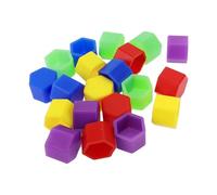 Partuto 20 Pcs Wheel Lug Nut Bolt Rims Tire Nut Screws Dust Cap Cover Nut Protection Silicone Fluorescent Multicolor 2.5x21x20.6mm