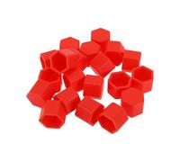 Partuto 20 Pcs Wheel Lug Nut Bolt Rims Tire Nut Screws Dust Cap Cover Nut Protection Silicone Red 2.5x21x20.6mm