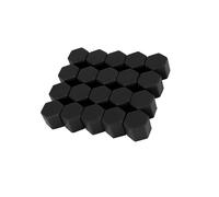 Partuto 20pcs 17mm Black Silicone Car Wheel Nut Lug Hub Covers Dust Caps Replacement