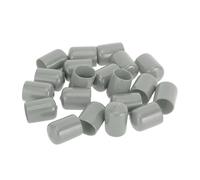 Partuto 20pcs Cylindrical Shape Wheel Lug Nut Bolt Rims Tire Nut Screws Dust Cap Cover Nut Protection PVC Gray 21mm