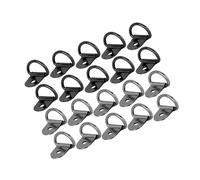 Partuto 20pcs Titanium Tone Black D Shape Tie Down Anchors Lashing Rings for Car Truck Trailer Cargo RV Boats Replacement
