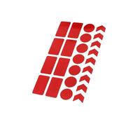 Partuto 24pcs Red Reflective Stickers Tape Waterproof Decals for Car Replacement