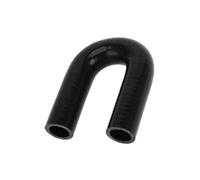 Partuto 25mm/0.98" ID 120mm/4.72" Length 180 Degrees Silicone Elbow Hose 5mm Thickness 4-Ply Reinforced High Temp Turbo Intercooler Intake Pipe Universal Black 1 Pcs