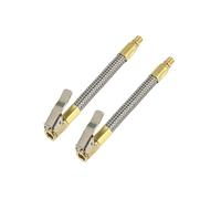 Partuto 2pcs 10cm Car Tire Air Inflator Hose Adapter Extension Quick Connect Replacement