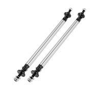 Partuto 2pcs 150mm/5.91in Car Splitter Support Rods Adjustable Front Rear Bumper Lip Splitter Strut Rod Tie Support Bars Aluminum Alloy Silver Tone