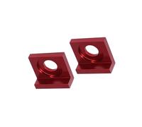 Partuto 2pcs 15mm Hole Dia Motorcycle Chain Adjuster Block Tensioner Red Replacement