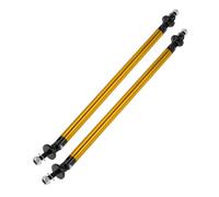 Partuto 2pcs 200mm/7.87in Car Splitter Support Rods Adjustable Front Rear Bumper Lip Splitter Strut Rod Tie Support Bars Aluminum Alloy Gold Tone