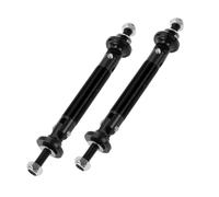 Partuto 2pcs 45mm/1.77in Car Splitter Support Rods Adjustable Front Rear Bumper Lip Splitter Strut Rod Tie Support Bars Aluminum Alloy Black