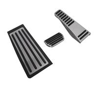 Partuto 3 Pcs Automatic Foot Pedal Pads Foot Accelerator Pedal Covers for Volvo XC90 2018-2020 Stainless Steel Silver Tone