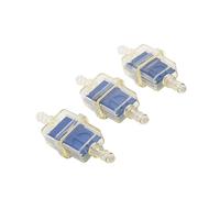 Partuto 3 Pcs Universal Motorcycle Fuel Filter - Plastic Blue Clear