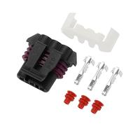 Partuto 3 Pin Camshaft Cam Position Sensor Connector Plug - Car Female Wire Terminal Connector - for GM LS1 LS2 LS3 LS7 Engine Plastic Black White - 1 Set