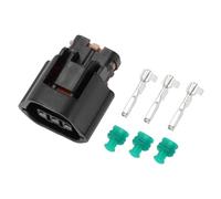 Partuto 3 Pin Crank Cam Speed Sensor Connector Plug - Car Female Wire Terminal Connector - for Mitsubishi Evo Plastic Black - 1 Set