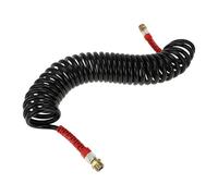 Partuto 30 Circle Air Brake Hose Oil Cooler Coiled Short Tail Line Brake Coil Cable for Trucks Tractors Assembly with M22x1.5 NPT Fitting Black 24.5 ft