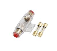 Partuto 4 6 8 Gauge AWG Inline Fuse Holder with 15A AGU Fuses for Car Auto Replacement