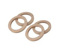 Partuto 4 Pcs 5" Universal Wooden Khaki Car Speaker Subwoofer Spacer Rings Replacement