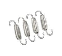 Partuto 4 Pcs 55mm 2.17" Motorcycle Muffler Exhaust Pipe Spring Silver Tone Replacement