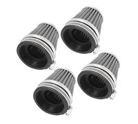 Partuto 4 Pcs 60mm Universal Motorcycle Air Filter Cleaner - Rubber Black