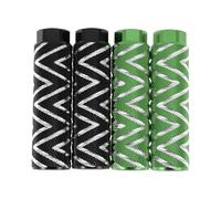 Partuto 4 Pcs Aluminum Alloy Anti-Skid Bike Pegs 100mm Length Wave Texture Bicycle Backseats Stands Cycling Foot Pegs 3/8 Inch Axles Black Green